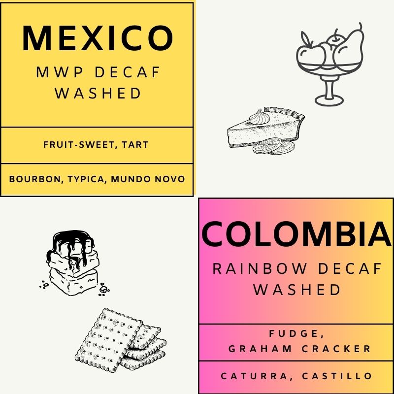 8Oz Dual-Origin DECAF Gift Set: Mexico & Colombia Coffee Sampler