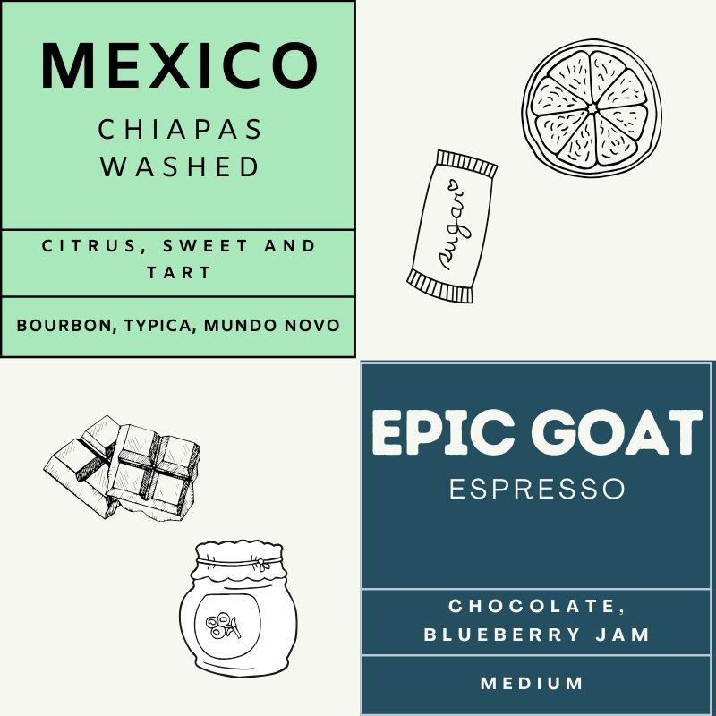 8Oz Dual-Origin Gift Set: Mexico & Epic Goat Coffee Sampler