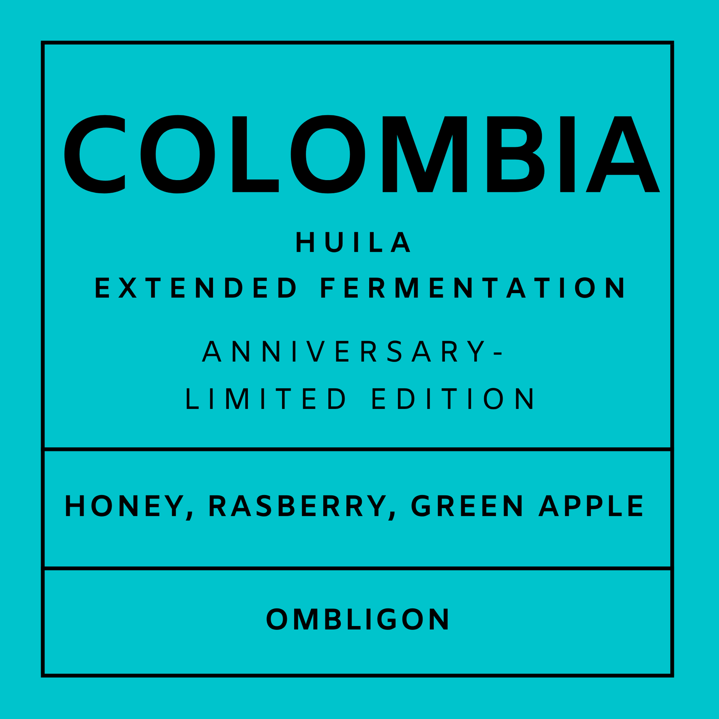 Colombia Huila Ombligon- Anniversary Limited Edition- Whole Beans