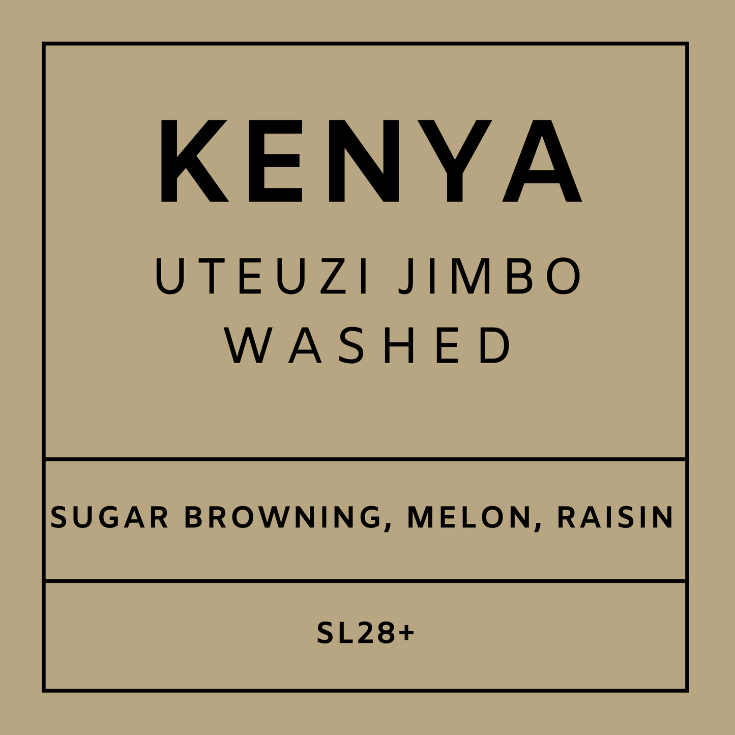 Kenya Uteuzi Jimbo - SL28+, Whole Beans