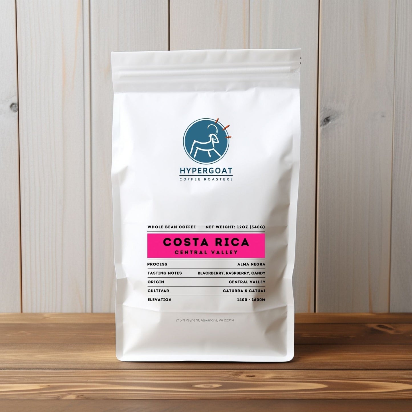 Costa Rica Central Valley - Light Roast Caturra & Catuai, 12Oz Whole Beans - Hypergoat Coffee Roasters