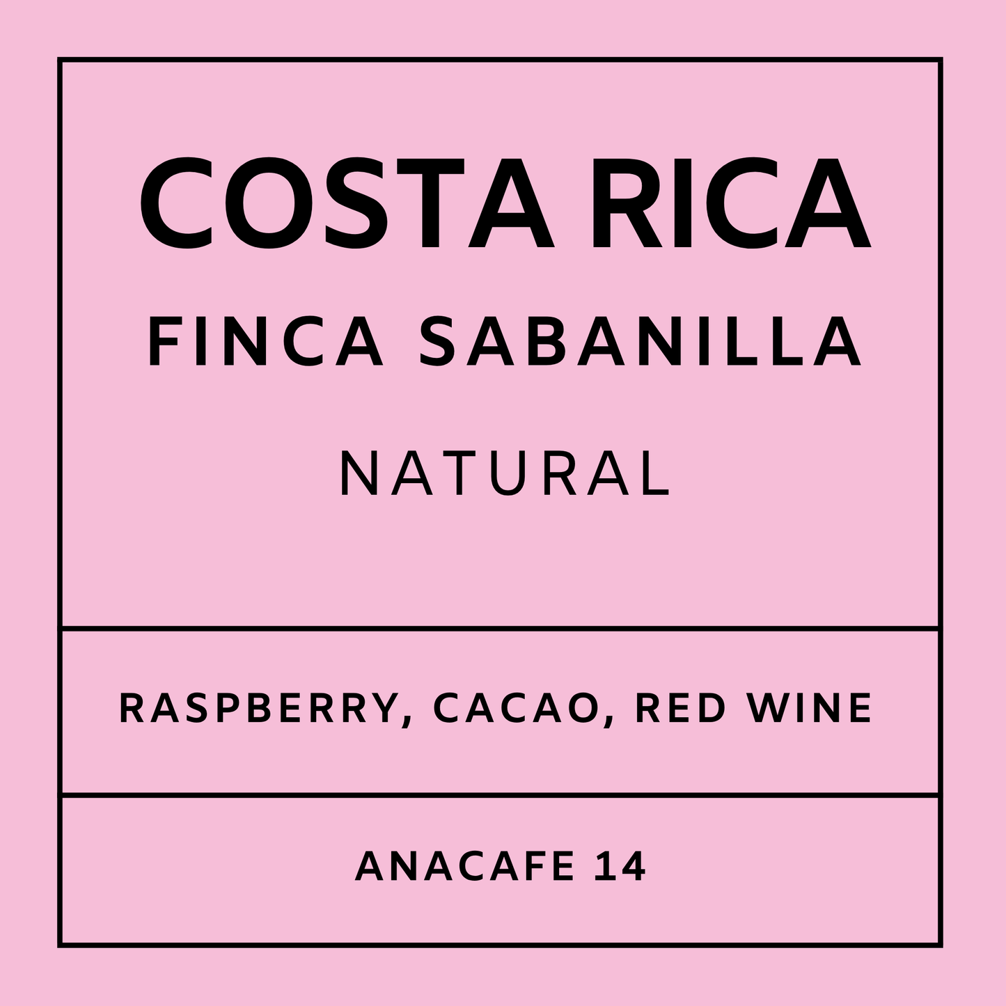 Costa Rica Finca Sabanilla - Anacafe14, Whole Beans