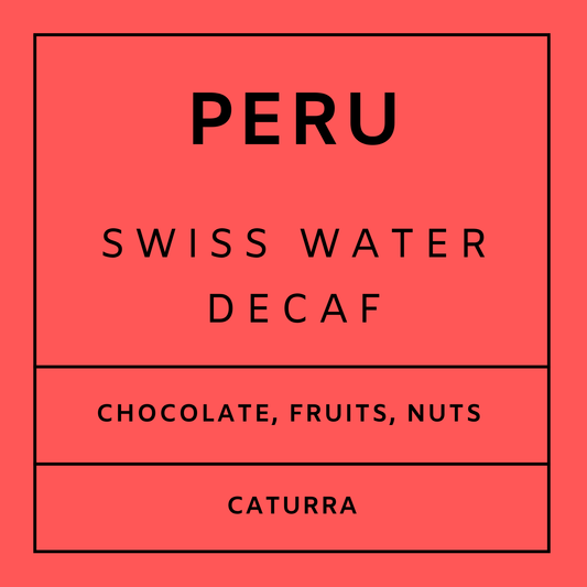 Peru SWP Decaf - Medium Roast Red Caturra, Whole Beans