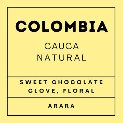 Colombia Cauca - Light Roast Arara, Whole Beans