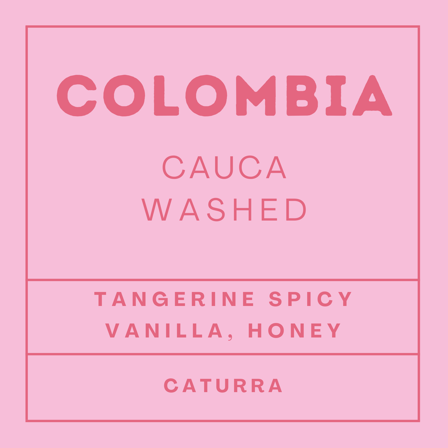 Colombia Cauca - Light Roast Caturra, Whole Beans