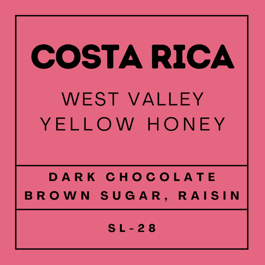 Costa Rica West Valley - Light Roast SL 28, Whole Beans