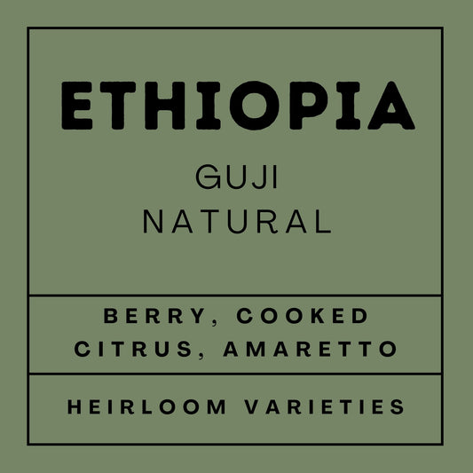 Ethiopia Guji- Light Roast Heirloom Varieties, Whole Beans