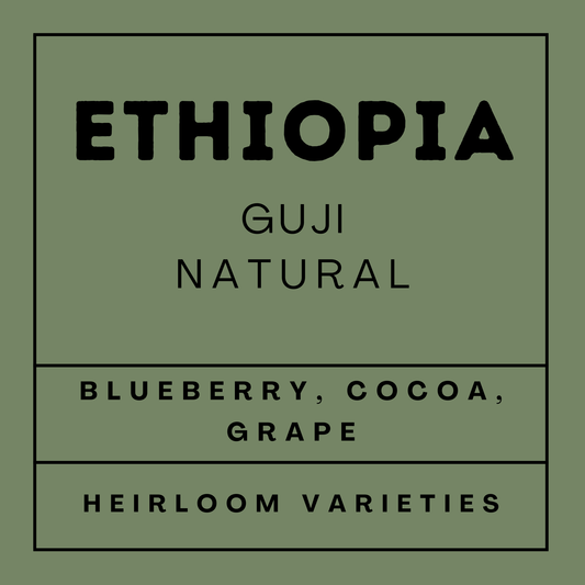 Ethiopia Guji- Light Roast Heirloom Varieties, Whole Beans