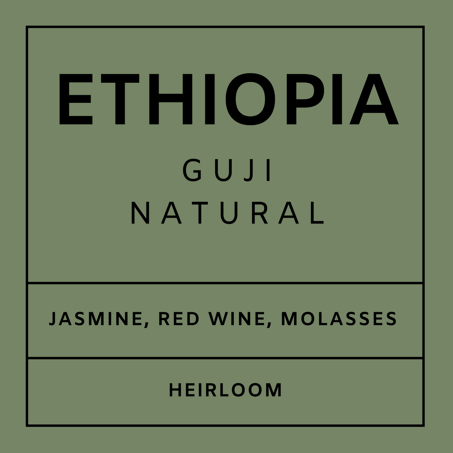 Ethiopia Guji - Heirloom, Whole Beans