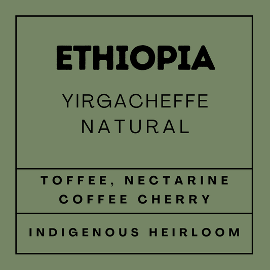 Ethiopia Yirgacheffe- Light Roast Heirloom Varieties, Whole Beans