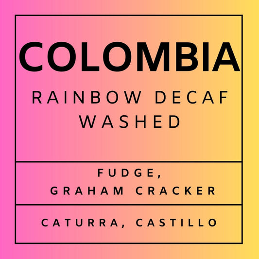 Colombia Rainbow DECAF - Medium Roast Blend, 12Oz Whole Beans - Hypergoat Coffee Roasters