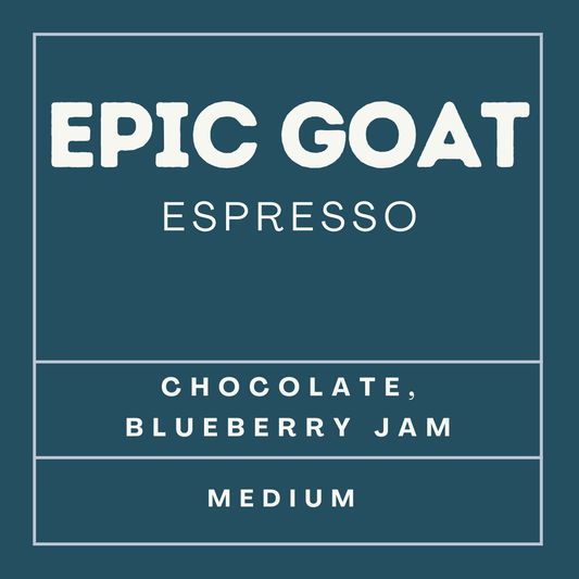 Epic Goat Espresso - Medium Roast Blend, 12Oz Whole Beans - Hypergoat Coffee Roasters